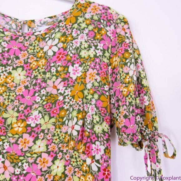 Lost + Wander Anthropologie Women's Floral Getaway Island‎ Midi Dress, M - Picture 10 of 16